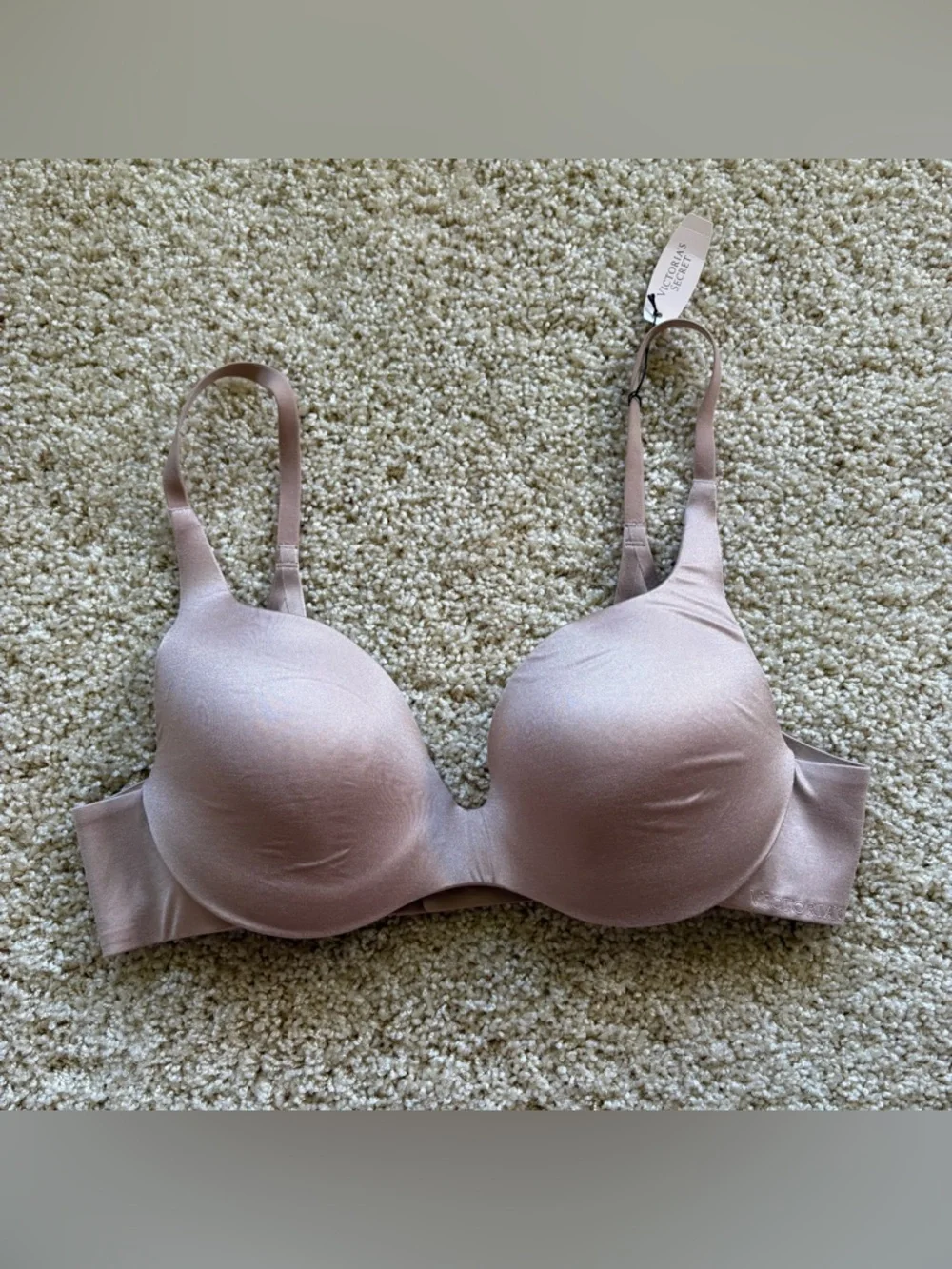 Victoria’s Secret Lined Demi Bra 36B Nude Wireless Smooth T Shirt‎ Bra NWT